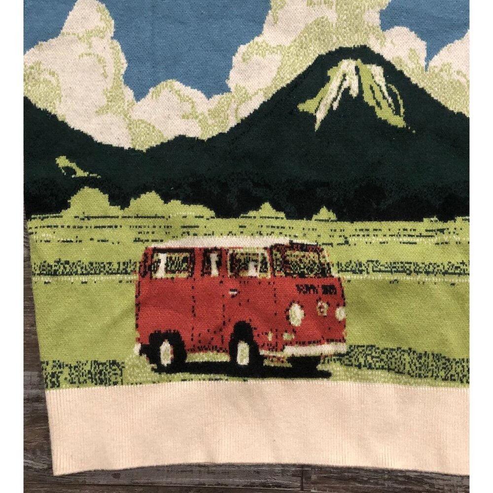 Cider Curve Volkswagen VW Van Knit Sweater Long Sleeve Mountain Size XS - Picture 3 of 6